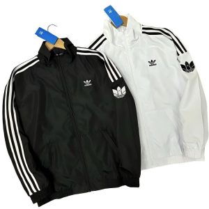Adidas three-stripe track jacket for men