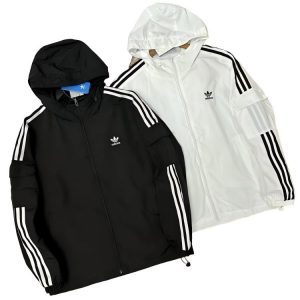 Adidas three-stripe track jacket for men