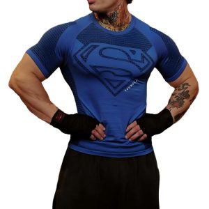 YOUNGLA New Men’s Fitness Quick-Drying Elastic T-Shirt