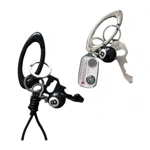 Oak metal keychain for clothing accessories