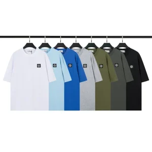 Premium Stone Embroidered Badge Pure Cotton Sports T-Shirt