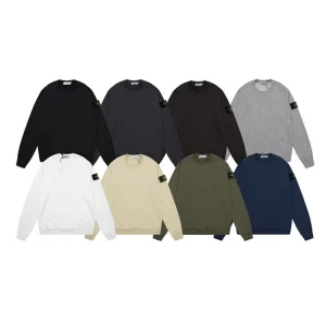 Premium Stone Solid Color Fleece-Lined Sweatshirt Jacket