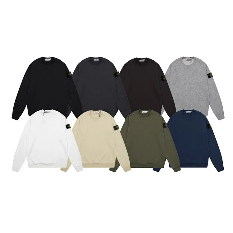 Premium Stone Solid Color Fleece-Lined Sweatshirt Jacket