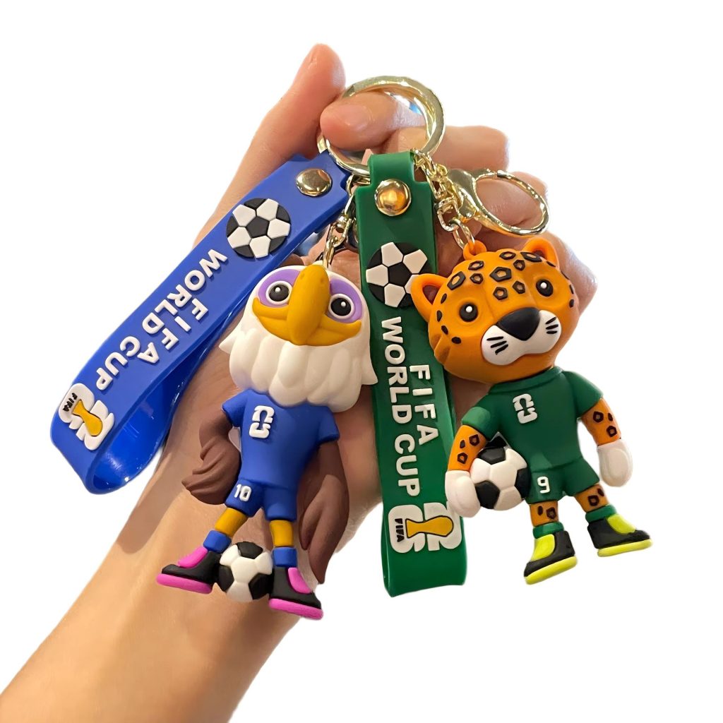 2026 USA-Mexico World Cup Soccer Mascot Keychain