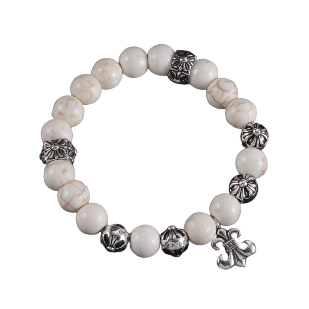 Premium Chrome Hearts  Vintage Cross Anchor Beaded Bracelet