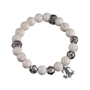 Premium Chrome Hearts  Vintage Cross Anchor Beaded Bracelet