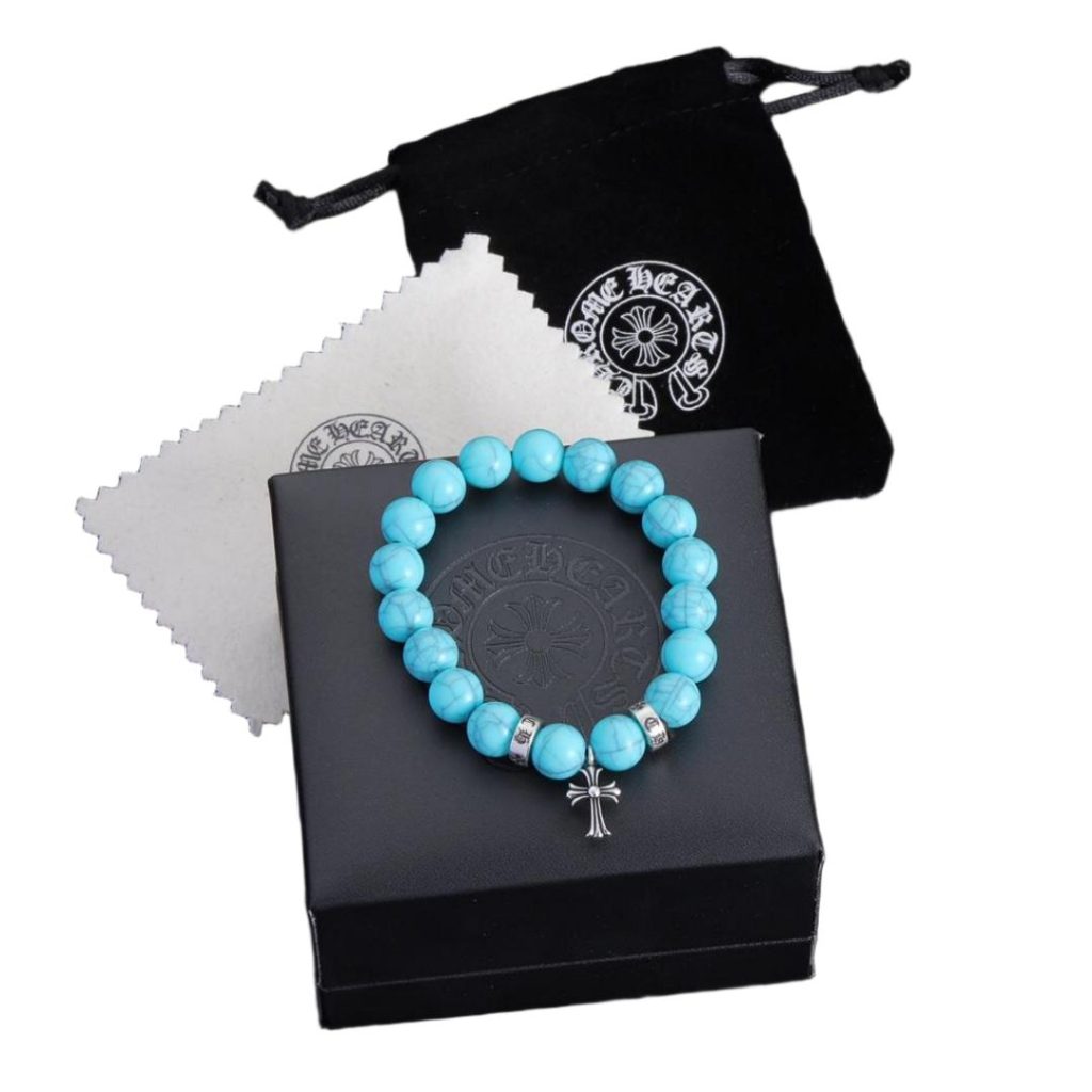 Premium Chrome Hearts Retro Cross Anchor Beaded Bracelet