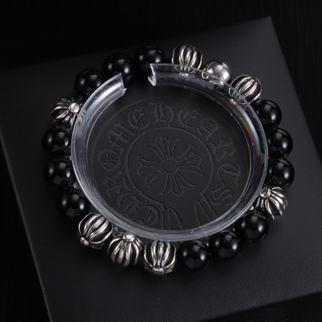 Premium Chrome Hearts Vintage Cross Anchor Beaded Bracelet