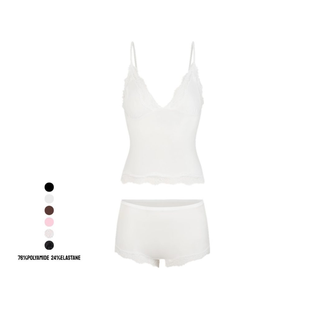 Triangle Cami and Boy Short Set Skims-style Two Piece
