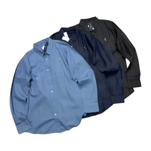 Ralph Lauren Embroidery Light Denim Long Sleeve Shirt