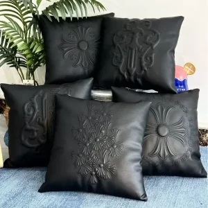 Chrome Hearts Cross Leather Cushion Pillow