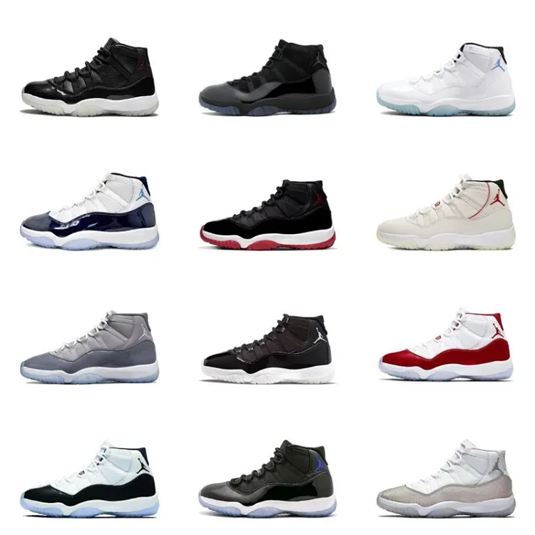 Nike AJ11 Classic Black White Running Basketball Sneakers