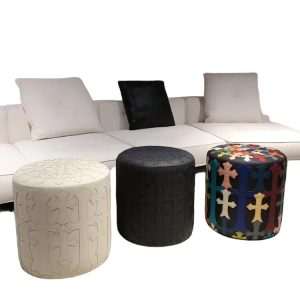 Chrome Hearts Knitted Square-Round Ottoman