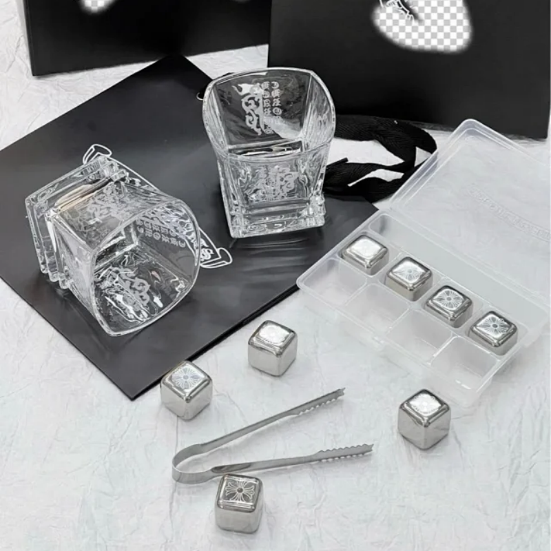 Chrome Hearts Limited Edition Crystal Cup Pair Gift Box