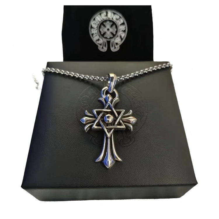 Chrome Hearts Cross Necklace Fade Resistant Long Necklace