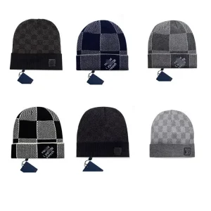 LV Classic Correct Letter Leather Patch Knit Beanie