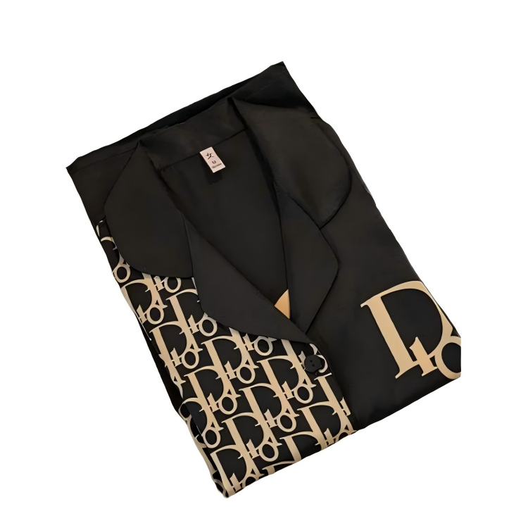 Dior High-End Ice Silk Lightweight Loungewear Set