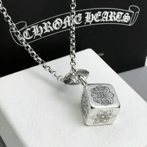 High Quality Chrome Hearts Cross Hourglass Long Necklace
