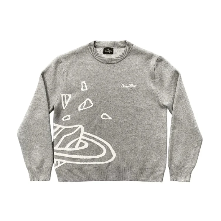 Broken Planet Planet Embroidery Knit Sweater