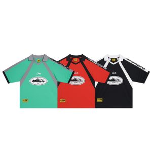2026 New CORTEIZ Color Block Jersey Polo T-Shirt
