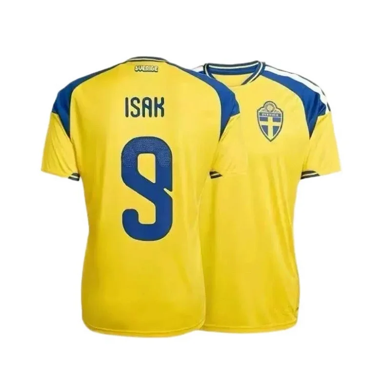 2026 Sweden Home Jersey #9 Fan Version Soccer Jersey