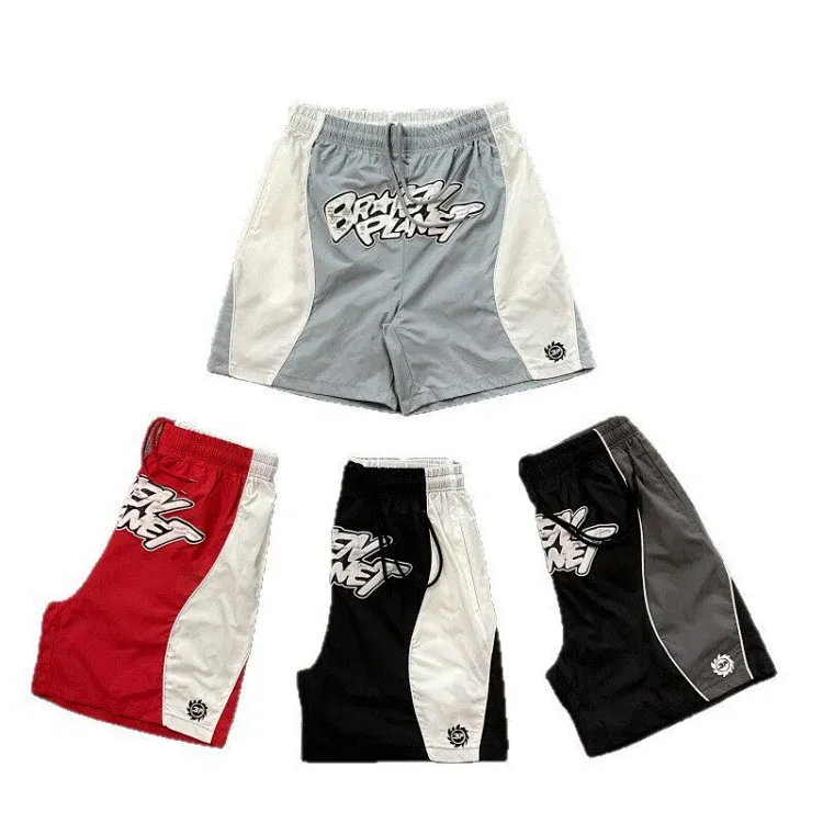 Brokenplanet Color-Contrast Logo Letter Shorts