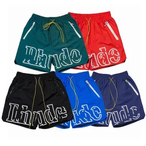 RHUDE Letter Print Basketball Sports Shorts
