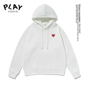 HEYPL-AY Japanese Style Heart Terry Hoodie