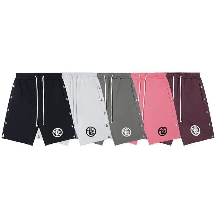New Hell Star Streetwear Button Casual 5-Inch Shorts