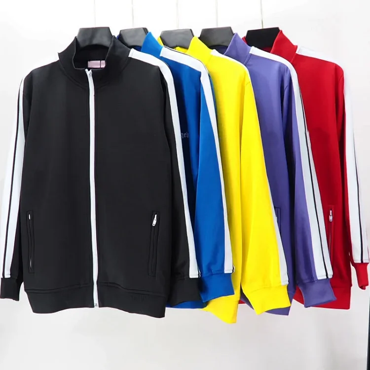 Palm Angels Black White Stripe Casual Sports Jacket