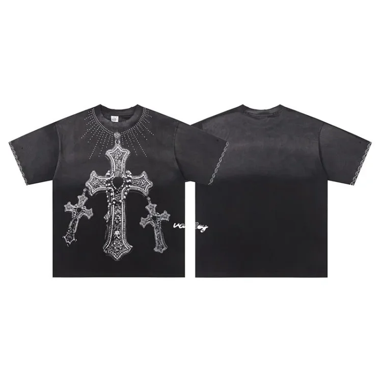 ValeValley Cross Print T-Shirt