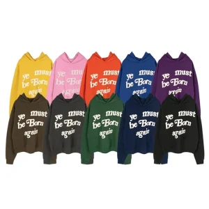 KANYE Streetwear “ye must be born again” Fleece Lined Hoodie