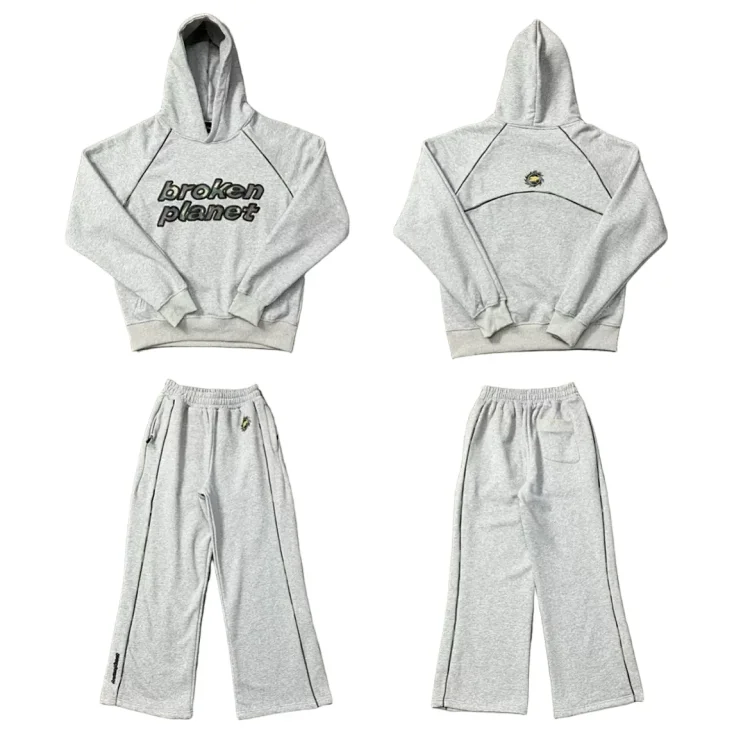 Broken Planet Puff Print Camo Hoodie Set