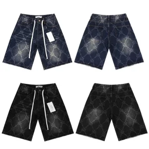 26SS New Vale Diamond Denim Shorts