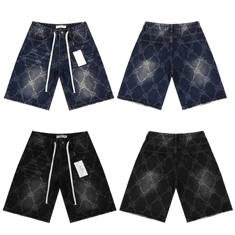 26SS New Vale Diamond Denim Shorts