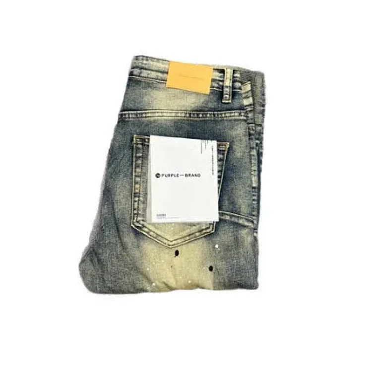 Streetwear PU Patchwork Straight Jeans