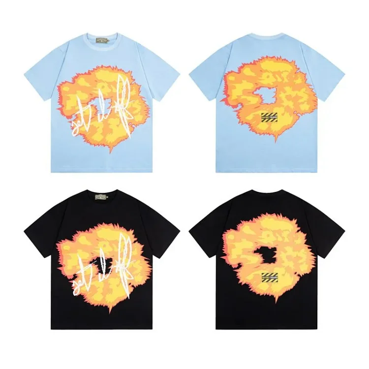 DenimTears Flame Print Cotton T-Shirt