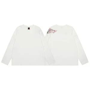 derschutze Cherry Blossom Embroidered Waffle Long Sleeve