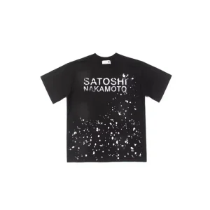 2026 Streetwear SATOSHI New Print Distressed T-Shirt