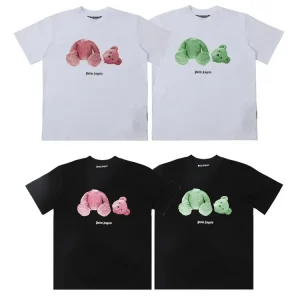 Palm Angels Decapitated Bear Cartoon Print T-Shirt