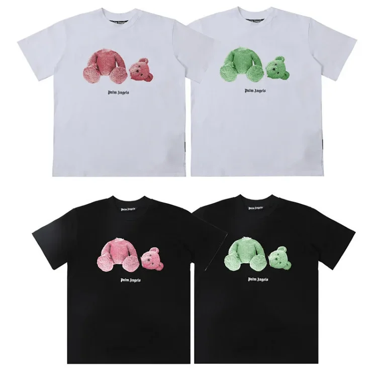 Palm Angels Decapitated Bear Cartoon Print T-Shirt