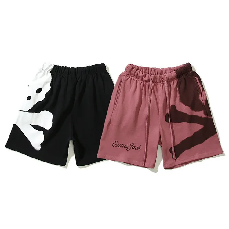 Streetwear Print Collaboration Skull Sports Shorts
