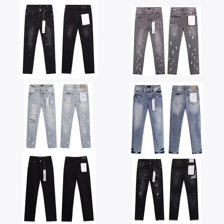 Fall/Winter New Purp Washed Slim Jeans