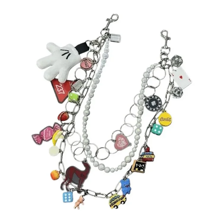 Original Dopamine Double Layer Bag Chain Pendant