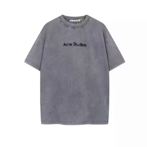 AC Faded Logo Tee Distressed Flocked Print T-Shirt