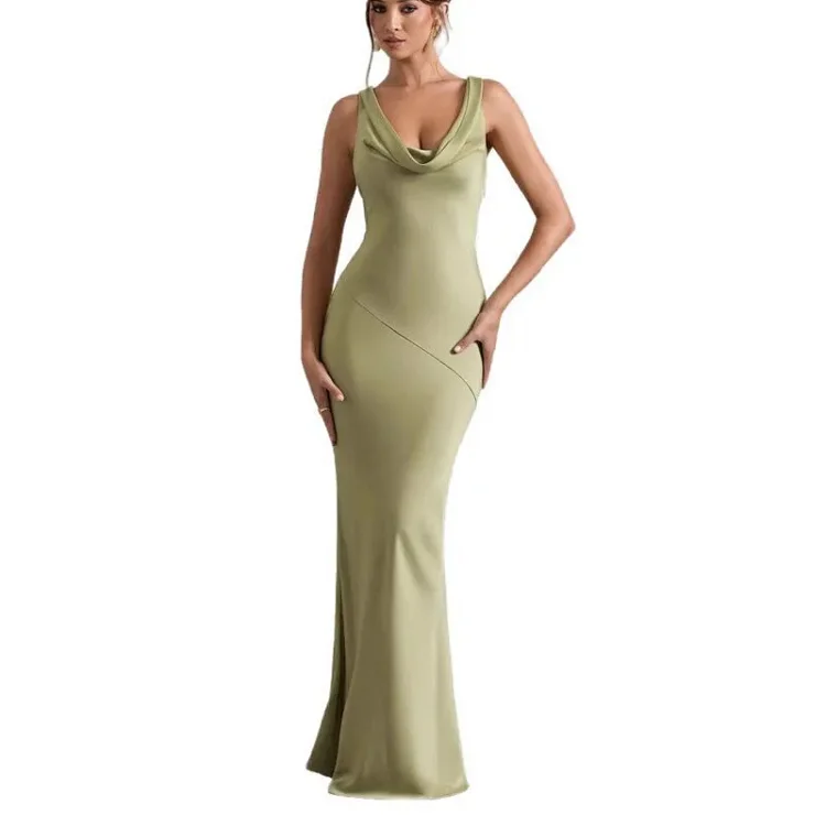 Premium Satin Bodycon Mermaid Dress