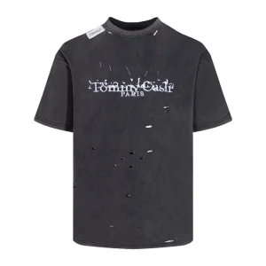 Collaboration Distressed Parody Crewneck T-Shirt