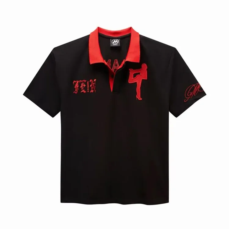 Mowalola New Vintage YVL Embroidered ALT Slim Fit Polo T-Shirt