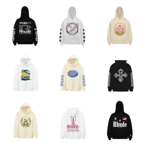 RHUDE Geometric Pattern Hoodie