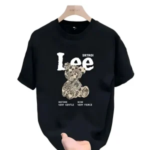 Streetwear Leet New Crewneck Print T-Shirt